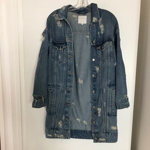 Zara distressed denim jacket